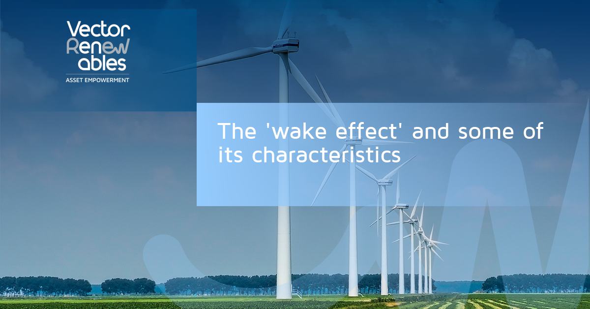 Do you know what the 'wake effect' is in a wind farm?