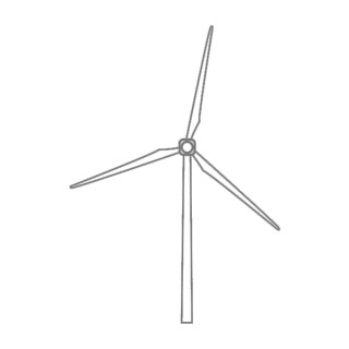 wind turbines with blades