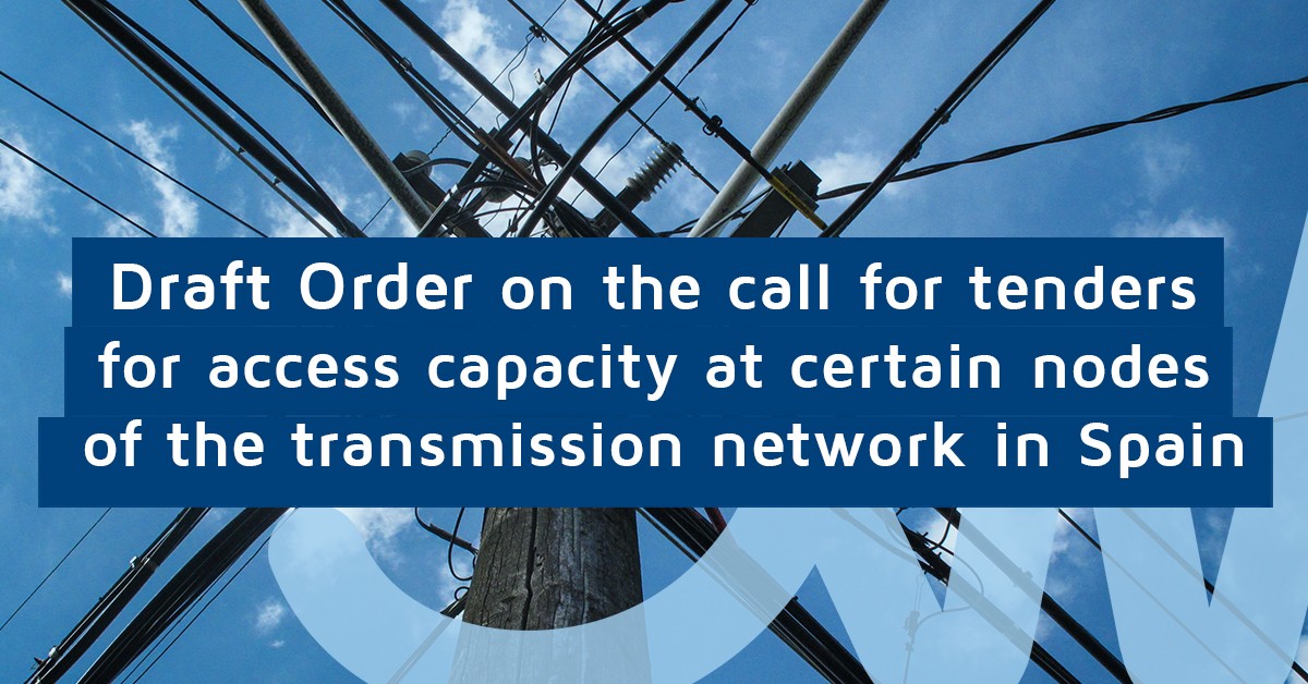 Key points | Draft Order on the call for tenders for access capacity at certain nodes of the transmission network in Spain