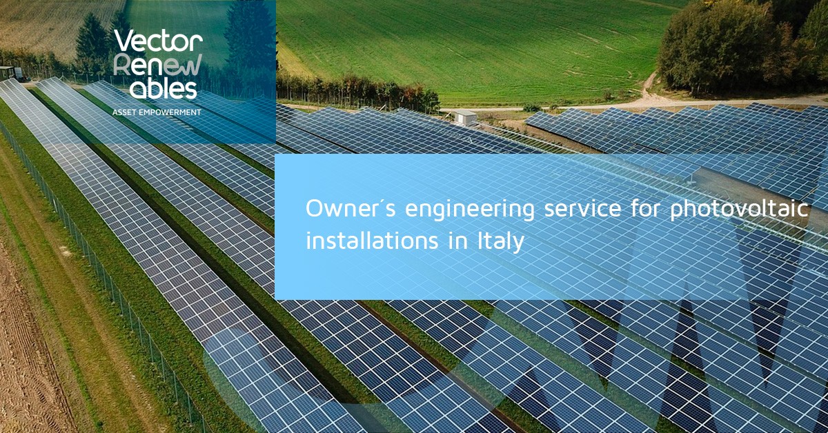 Owner’s engineering services for photovoltaic plants from Italy